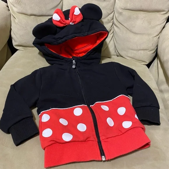 Disney Cubcoats Minnie Mouse Zip-Up Hoodie 2 years - Picture 2 of 9